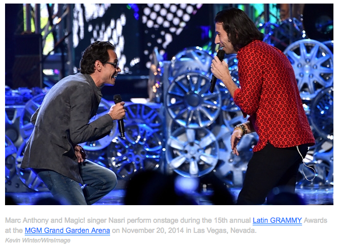 Magic! & Marc Anthony Perform ‘Rude’ in Both English and Spanish at the 2014 Latin Grammys