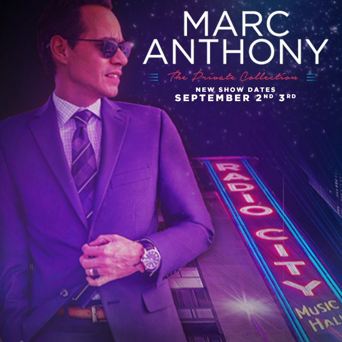 Nuevas fechas de Marc Anthony en el Radio City Music Hall