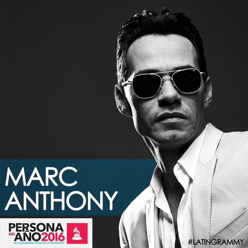 MARC ANTHONY ES NOMBRADO PERSONA DEL AÑO 2016 DE  LA ACADEMIA LATINA DE LA GRABACIÓN